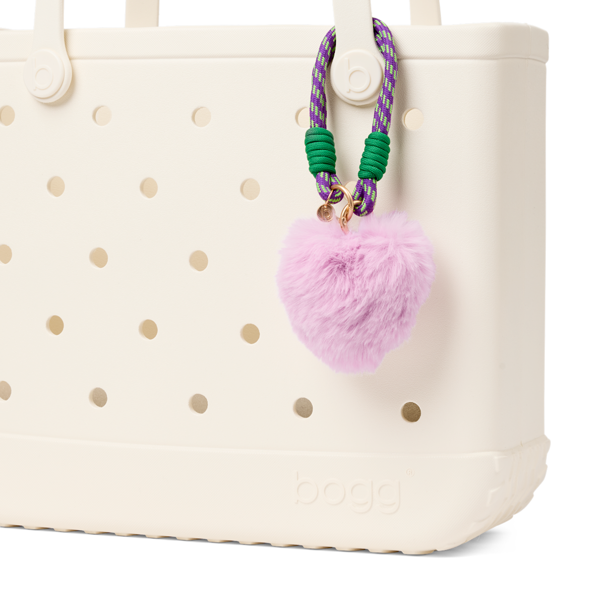 Bogg'd & Charmed - Purple Heart Pouf - Easy Charm Choice